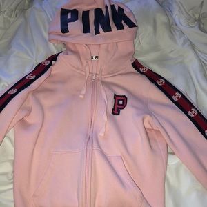PinK VS zip up hoodie